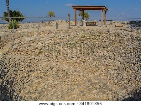 Public Grain Silo During The Time Of King Jeroboam. At Tel Megiddo National Park, World Heritage Sit
