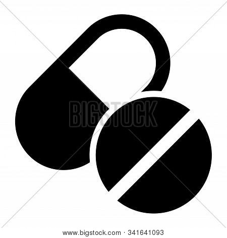 Medication Symbol Icon Illustration With A White Background