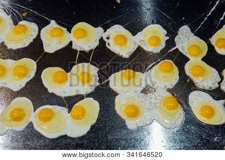 Boiled Eggs Scrambled Eggs Breakfast In The Kitchen Of The Resta