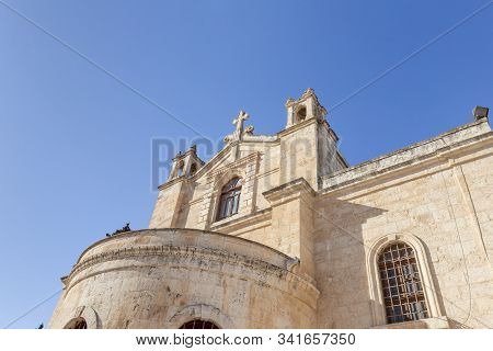Jerusalem, Israel, December 28, 2018 : The St. Nicholas Church From The Roof Of The House In Bay Jal