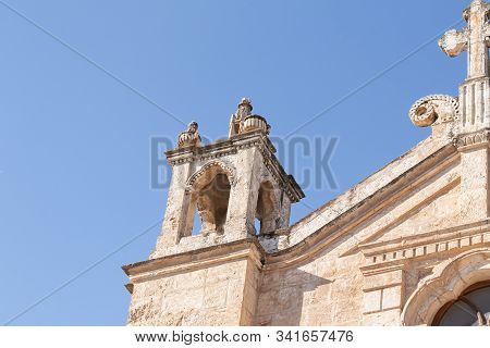 Jerusalem, Israel, December 28, 2018 : The Upper Part Of The St. Nicholas Church Bell Tower In Bay J