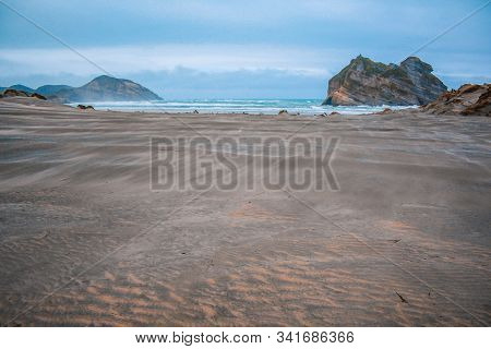 Wharariki Beach At The Very Northern Point Of The South Island, New Zealand