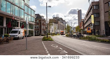 Eindhoven, Netherlands, Vestdijk Street. Sunny Morning In Autumn