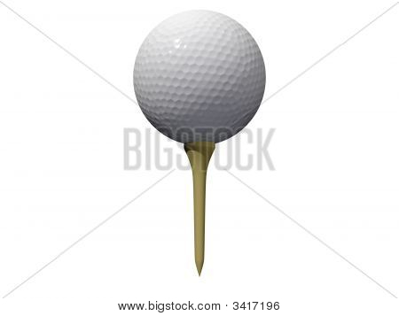 Golfbälle und Tee