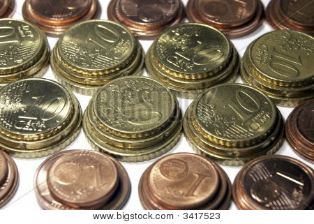 Stapel von Euro-Münzen