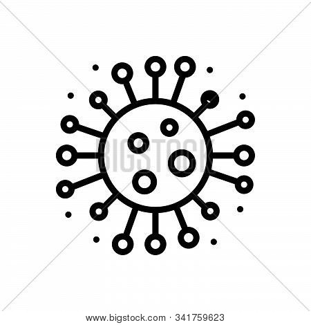 Black Line Icon For Molds Shape Fungi Disease