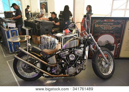Pasig, Ph - Sept. 29: Custom Motorcycle At Philippine Moto Heritage Weekend On September 29, 2019 In