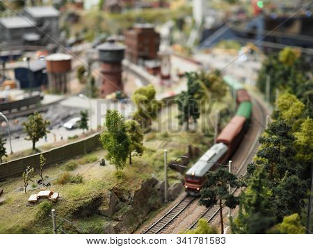 Train Hobby Model On The Model Railway