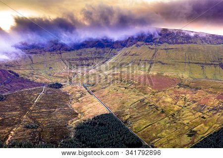 The Dramitic Mountains Surrounding The Gleniff Horseshoe Drive In County Sligo - Ireland