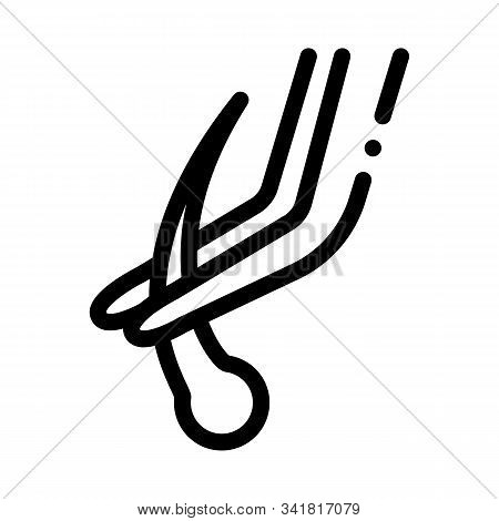 Plucking Hair Icon Vector. Outline Plucking Hair Sign. Isolated Contour Symbol Illustration
