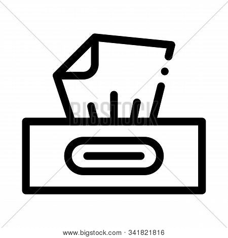 Dry Wipes Package Icon Vector. Outline Dry Wipes Package Sign. Isolated Contour Symbol Illustration