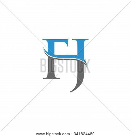 Fj Letter Type Logo Design Vector Template. Abstract Letter Fj Logo Design