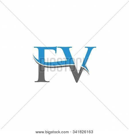 Fv Letter Type Logo Design Vector Template. Abstract Letter Fv Logo Design