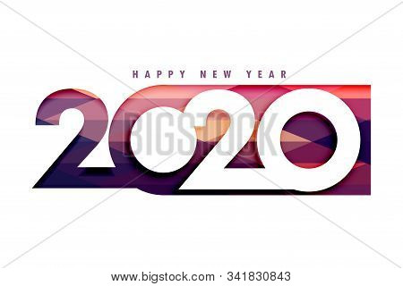 Creative 2020 Happy New Year Stylish Background Vector
