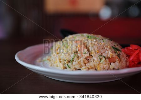Fired Rice Chahan Japanese Fried Rice In Closeup