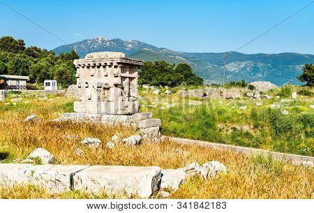 Ruins Of The Ancient City Of Xanthos. Unesco World Heritage In Turkey