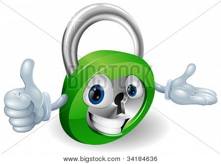 Vorhängeschloss Maskottchen Illustration