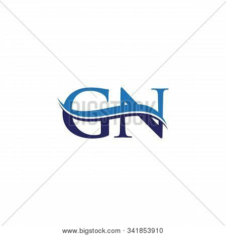 Gn Letter Type Logo Design Vector Template. Abstract Letter Gn Logo Design