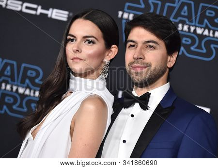 LOS ANGELES - DEC 16:  Julieth Restrepo and Sebastian Zuleta arrives for the ÃStar Wars: The Rise of SkywalkerÃ Premiere on December 16, 2019 in Hollywood, CA                