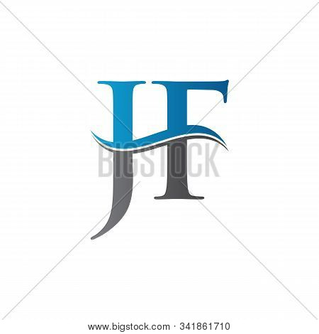 Jf Letter Type Logo Design Vector Template. Abstract Letter Jf Logo Design