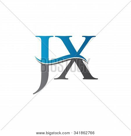 Jx Letter Type Logo Design Vector Template. Abstract Letter Jx Logo Design
