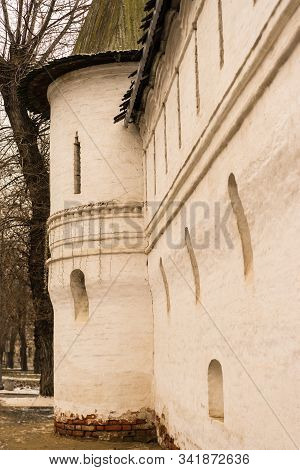 Old Savior St. Andronicus Monastery, Moscow. Old Church In Russia.