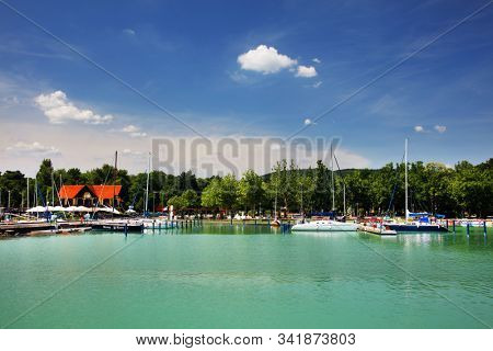 Balaton Lake summer landscape in Hungary, Europe
