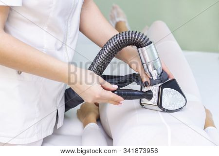 Lpg Girl Body Massage In Spa. The Girl Is Given A Hardware Massage, She Is Wearing A Special Jumpsui