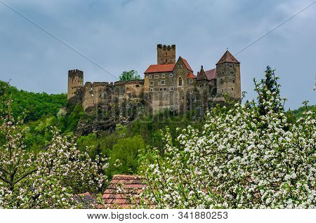 Hardegg Castle In The Thayatal Valley - Lower Austria At Spring Time.