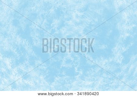 Soft Pale Blue And White Patchy Background. Ceramic Abstract Background