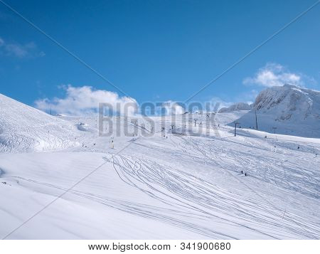 Slopes Of Parnassos Mountain In A Sunny Day