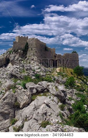 Starigrad Fortress Fortica above Omis Town Croatia from 