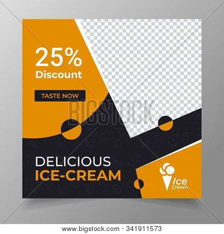Food Social Media And Web Square Banner Design Template