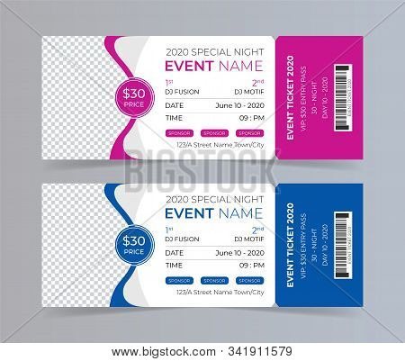 Dj Event Party Ticket Card Design Template
