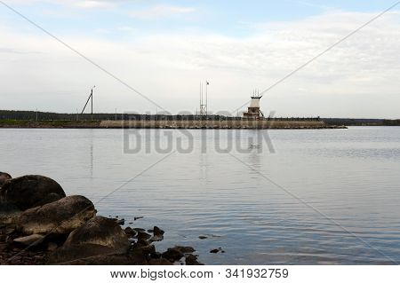 Sheksna, Russia - May 10, 2019:the Sheksna Hydroelectric Complex In The Vologda Region