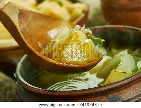 Russian  Cabbage And Turnip Soup