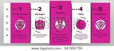 Super Hero Onboarding Mobile App Page Screen Vector