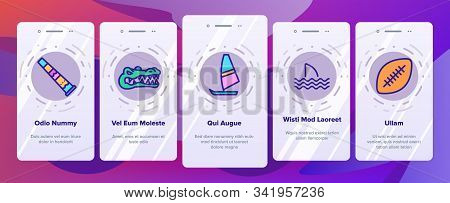 Australia Onboarding Mobile App Page Screen Vector