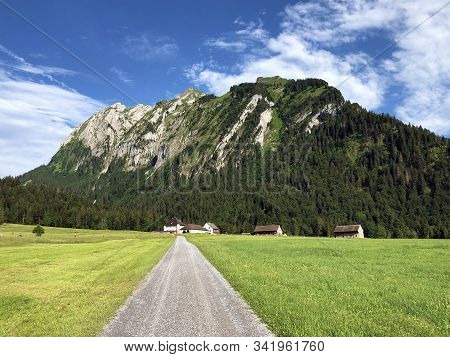 Mountain Massif Fluebrig Above The Sihltal Valley And Artifical Lake Sihlsee, Studen - Canton Of Sch