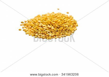Pigeon Pea (arhar Dal) Isolated On White Background