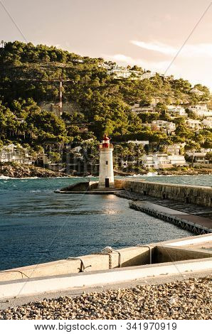 Lighthouse Of The Port Of Andratx, Majorca, Balearic Islands, Spain
