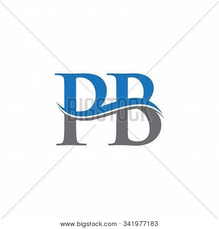Swoosh Letter Pb Logo Design Vector Template. Water Wave Pb Logo Vector.