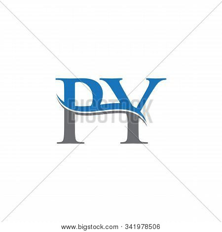 Swoosh Letter Py Logo Design Vector Template. Water Wave Py Logo Vector.