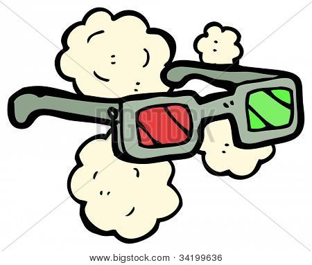 Cartoon 3d Brillen