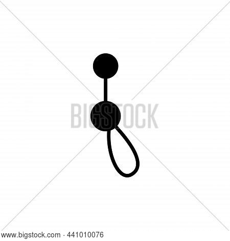 Adult Toy Glyph Icon. Sex Shop Accessory. Black Filled Symbol. Isolated Vector Stock Illustration