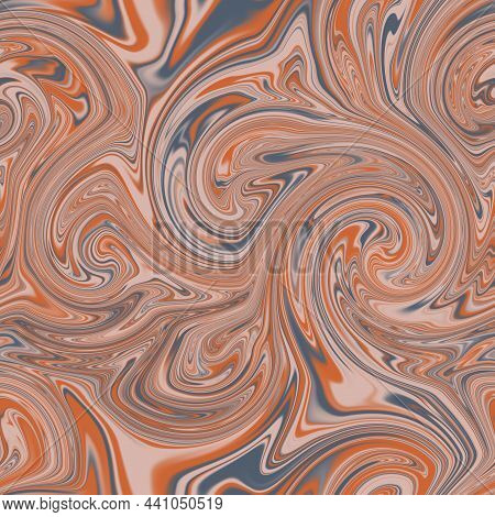 Seamless Twirly Swirly Abstract Liquid Marble Surface Pattern Design For Print