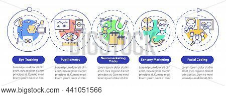 Neuroscience Tricks Vector Infographic Template. Pupillometry Presentation Outline Design Elements. 