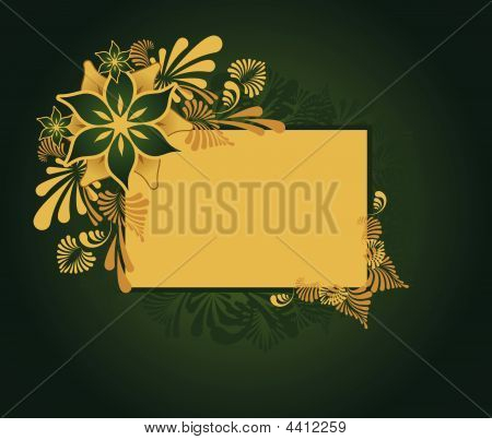 Golden Floral Frame