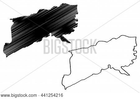 Yadgir District (karnataka State, Republic Of India, Gulbarga Division) Map Vector Illustration, Scr