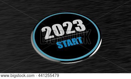 3D Rendering Of 2023 Year Start Btn